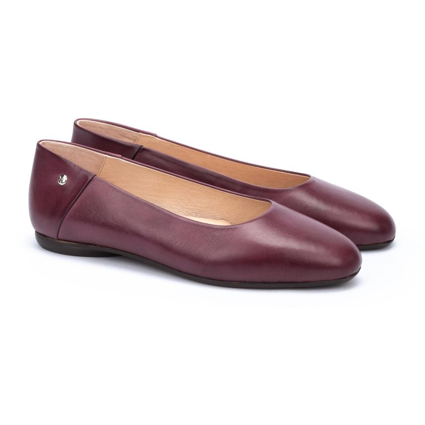 Women's Pikolinos ALMERIA Ballet Flats Burgundy | NZ E9528A7